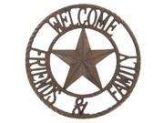 Cast Iron Welcome Friends Sign