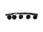 SPT 1 Black Ball Fringe Home Decor Trim