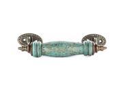 Turquoise Gold Inlaid Wood Metal Handle From TheCraftyCrocodile