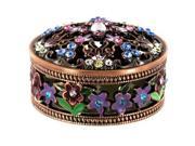 Antique Metal Small Flower Box with Jewels From TheCraftyCrocodile