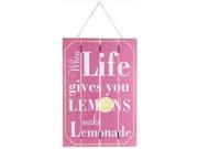 Pink White Make Lemonade Wood Sign From TheCraftyCrocodile