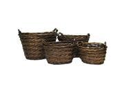 Brown Willow Baskets with Wood Handles From TheCraftyCrocodile
