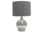 Smokey Crackle Glass Lamp with Gray Shade From TheCraftyCrocodile