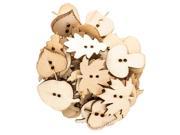 Natural Plywood Button Shapes