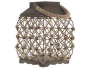 Wood Lantern with Rope