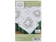Heart Vine Stamped Embroidery Quilt Blocks