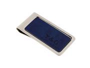MC1502 Mens Air Blue Artificial Leather Metal Stainless Steel Money Clip