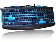 Rajfoo Gaming Keyboard X Man USB Wired Keyboard Base Side Backlight with Anti fatigue Bracket for PC Game Teclado Gamer