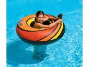 Powerblaster Squirter Inflatable Ring with Built in Water Pistol Orange Red