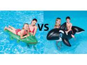 Killer Whale Vs Crocodile Inflatable Ride On Pool Toy