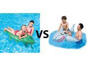 Crocodile Vs Shark Inflatable Ride On Pool Toy