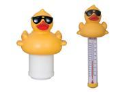 Derby Duck Floating Pool Thermometer and Chlorinator 2 pack