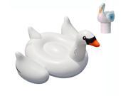 Giant Inflatable Swan Pool Float Floating Swan Chlorine Bromine Dispenser