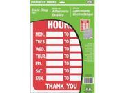 STORE HOURS WNDW CLING KIT 603