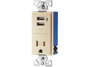 Cooper Wiring Devices Recep Usb Ivory Tr 1052 0286