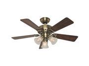 53078 42 in. Beacon Hill Antique Brass Ceiling Fan with Light