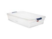 Rubbermaid Cleverstore Clear 41 Quart with Basic Latch Clear Base with Blue Latch