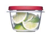 Rubbermaid 2 Cup Square Chili Red Easy Find Container 1777085