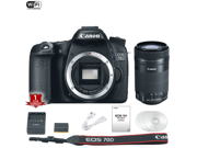 Canon EOS 70D DSLR Camera Body Only International Model with 55 250mm STM Lens Kit