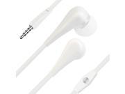 Hi fi Ergonomic Design Earbuds 3.5 Mm Audio Jack Headphones with Mic for Cell Phones Ipod and Tablet White