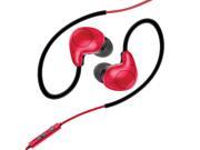 Wired In ear Nosie Isolating Sport Headphones with Earhook Earpods and Build in Microphone Headsets for Iphone 4 4s 5 5s 6 Ipad Red