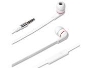 MAXROCK TM Super Bass Earphones Premium Tangle Free White Flat Noodle Cable Headphones with Mic One Button Talk and Choose Music for Cellphones Laptop Tablet