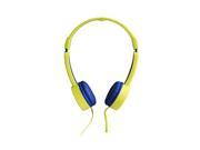 MAXROCK Foldable Over head Headphones With Adjustable Headbands 3.5mm Universial Jack Yellow