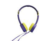 MAXROCK Foldable Over head Headphones With Adjustable Headbands 3.5mm Universial Jack Purple