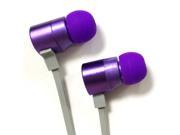 Toptele Original Water drop Design Metral Purple Color Earphone Handsfree Headphones Microphone Earbuds with superbass sound quality 3.5 mm stereo Plug Bulid in