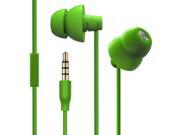 MAXROCK TM Mini Total Soft Silicon Earbuds Headphones with Mic Music Sleep Choice for Cellphones Ipad Tablet Mp3 Laptop and Most 3.5mm Audio Player Green