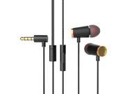 MAXROCK In ear Female Stereo Headsets with Mic Remote Control 3.5mm Plug M181 Black