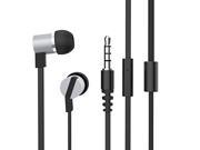 Maxrock TM Tangle free Headphones with Universal Microphone for Cell phones Tablets and 3.5mm Device Black