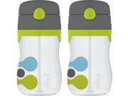 Thermos Foogo Phases Leak Proof Tritan 11 Ounce Straw Bottle Tripoli Design 2 Pack
