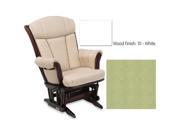 Dutailier 908 Series Maple Glider Multi Position Swivel Recline in White w Cushion 0496