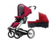 Mutsy Slider Stroller With CarryCot in Red