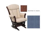 Dutailier 908 Series Maple Glider Multi Position Swivel Recline in Chestnut w Cushion 0512