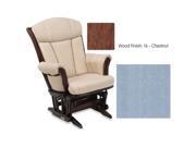 Dutailier 908 Series Maple Glider Multi Position Swivel Recline in Chestnut w Cushion 0497