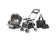 Chicco Caddy Frame With KeyFit 30 Car Seat Layla Tote Bag Papyrus