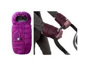 7 A.M. Enfant Blanket Evolution With WarmMuffs Stroller Gloves Grape Metallic Plus