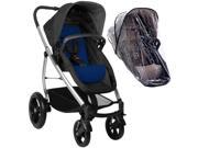 phil teds Smart Lux Stroller With Storm Cover Cobalt