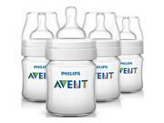 Philips Avent Anti colic Baby Bottles Clear 4oz 4 Pack
