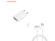 1 set Charger adapter 8 pin to USB Data Cable for iPhone 4 4s 5 5s 6 6 plus