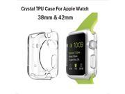 Moonmini Case for Apple Watch 42mm Full Body Flexible Soft Clear TPU Case Cover Skin Shell Protector
