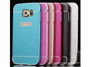 For samsung s6 Metal Bumper Frame Case Hard PC Back Cover Shell Protector