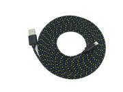 8 Pin 10Ft Lightning to USB Braided data Charging Cable For iPhone 5 5s 6 6s 6 Plus iPad 4 5 iPod Touch Black