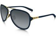 Oakley OO4102 03 Kick Back Sunglasses Gold Satin Frame Black Gray Gradient 58mm Lenses