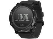 Suunto SS021215000 Essential Carbon Digital Display Quartz Watch Black Leather Band Round 49.1mm Case