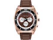 Caravelle New York Chronograph Silicone Brown Men s watch 45A114