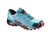 Salomon L38310200 080 Women s Speedcross 4 Trail Running Shoes Blue Jay Black Infrared 8 US