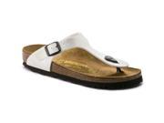 Birkenstock 543761 Women s Gizeh Birko Flor Thong Sandals Patent White 38 M EU